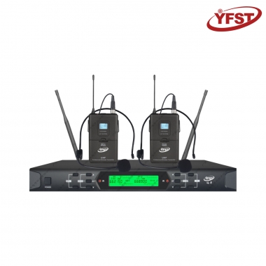 U段无线麦克风-一拖二领夹